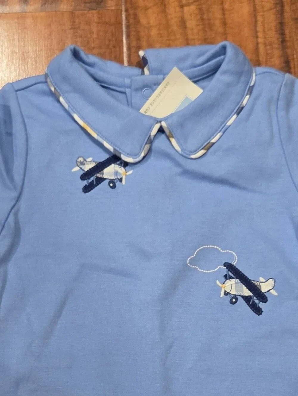 Janie and Jack NWT 3-6 Months Blue Airplane Romper and Socks